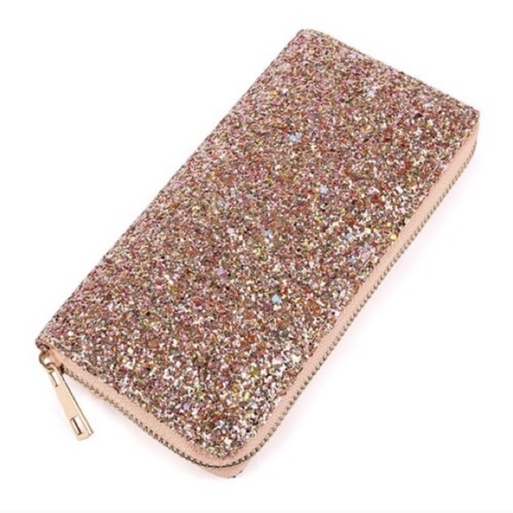 1 Left! Beautiful Rose Gold Sparkly Wallet - Picture 5 of 8